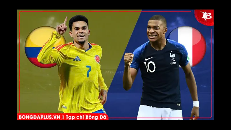 Cầu thủ Colombia và Pháp chiến đấu gay cấn trên sân